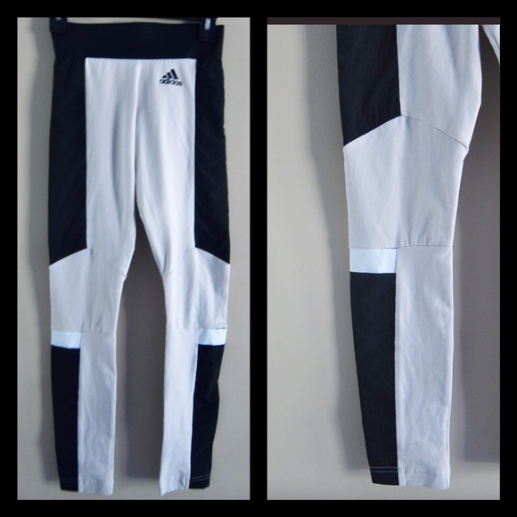 Adidas Bladerunner Workout Tech Leggings Raw White Noir XS Limited Edition - Picture 2 of 8